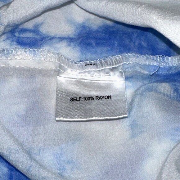 Jane & Delancey Cloudcore Tie-Dye Camp Blouse M Coastal Cowgirl Shell Buttons - Picture 5 of 6